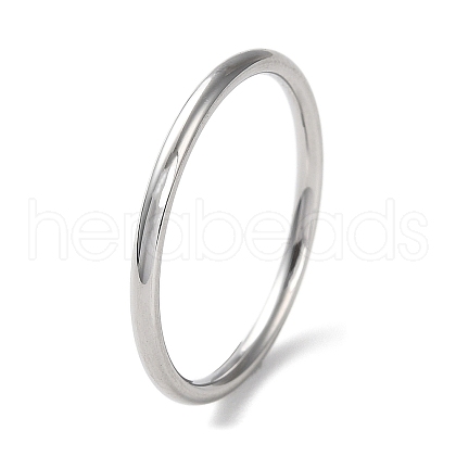 Non-Tarnish 304 Stainless Steel Simple Plain Band Finger Ring for Women Men RJEW-F152-04P-1