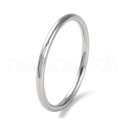 304 Stainless Steel Simple Plain Band Finger Ring for Women Men RJEW-F152-04P-1