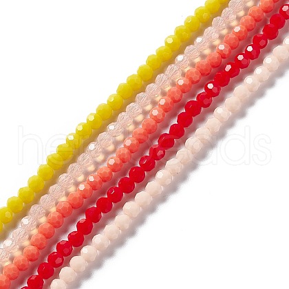 Faceted(32 Facets) Glass Beads Strands EGLA-J042-35A-M-1