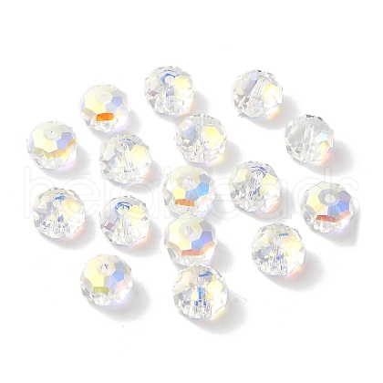 Electroplate Transparent Glass Beads EGLA-P061-06A-AB05-1