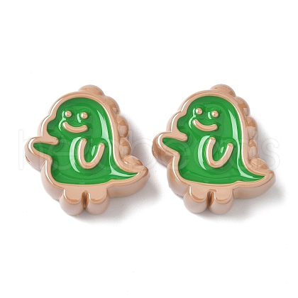 10Pcs Acrylic Enamel Beads OACR-H048-01C-01-1