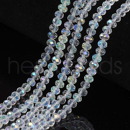 Electroplate Glass Beads Strands X-EGLA-A034-T10mm-L19-1