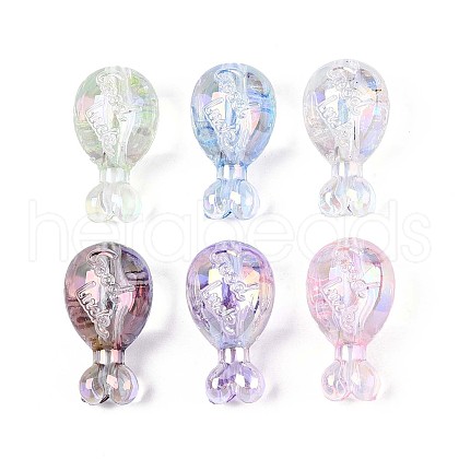 UV Plating Transparent Acrylic Beads TACR-N020-01-1