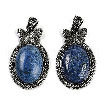 Dyed Natural Lapis Lazuli Pendants G-I370-09AS-03-1