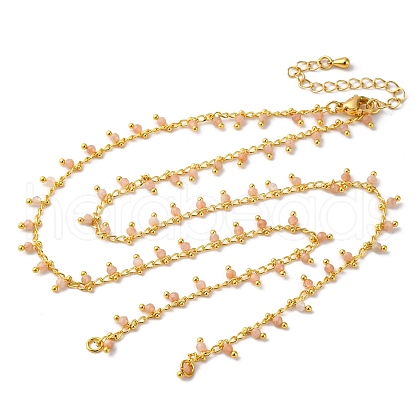 Brass Cable Chain Necklace Making KK-K337-12G-08-1