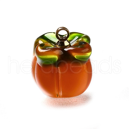 Brass Acrylic Pendants OACR-R006-04G-02-1