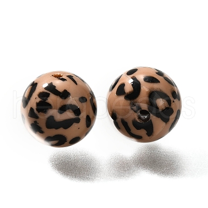 Printed Opaque Acrylic Beads OACR-S043-07D-1