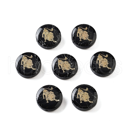 Dyed Black Synthetic Turquoise Beads G-F775-B11-1