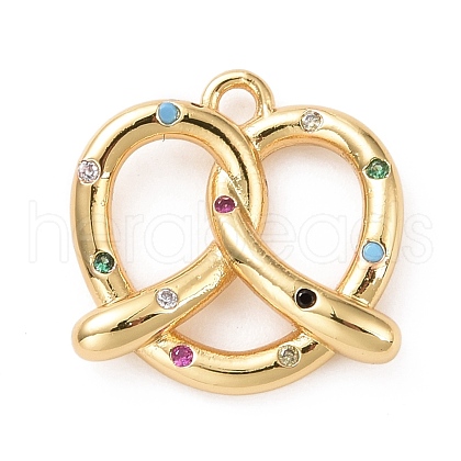 Eco-friendly Brass Micro Pave Cubic Zirconia Pendants KK-D079-20G-02-1
