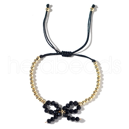 Elegant Butterfly Bow Girl Style Bracelet Gold-plated Copper Beads Pearl-like NQ2566-4-1