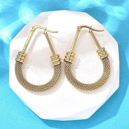 201 Stainless Steel Hoop Earrings EJEW-Q026-15G-A-1