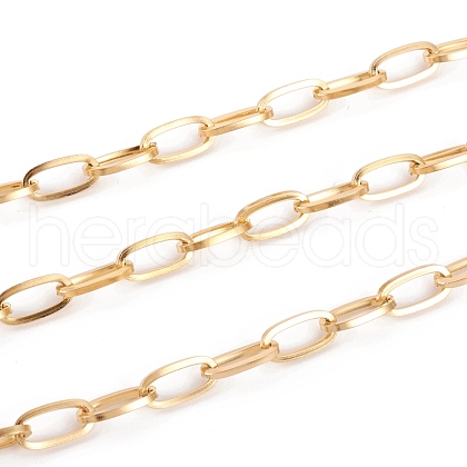 304 Stainless Steel Paperclip Chains CHS-T002-09G-1