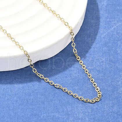 Brass Cable Chain Necklaces X-NJEW-K123-05G-1