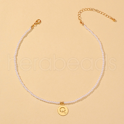 Round Plastic Pearl Beaded Necklaces FS-WG7BB5B-17-1