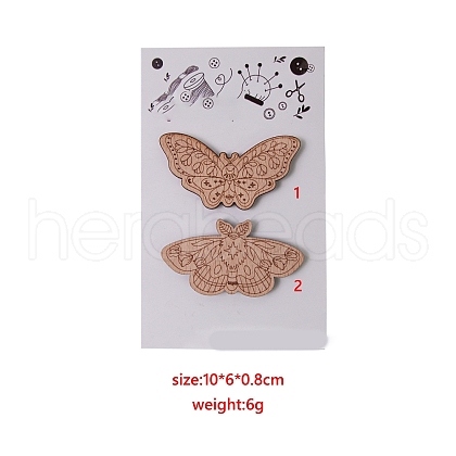 Butterfly Wood Magnetic Needle Pin PW-WG12162-01-1