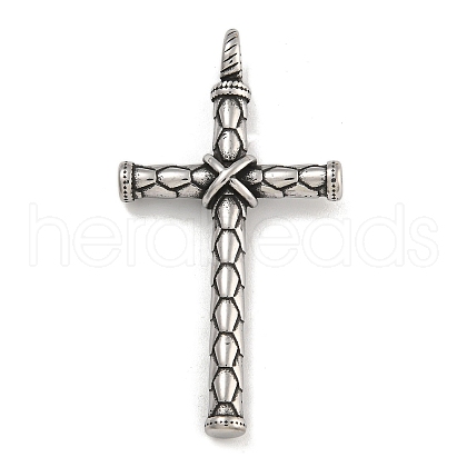 304 Stainless Steel Big Pendants STAS-D110-04AS-1