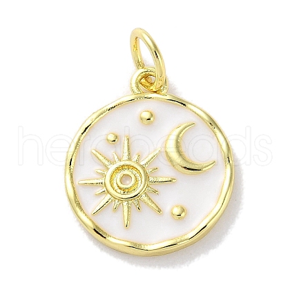 Rack Plated Brass Enamel Pendants KK-Z039-02D-1