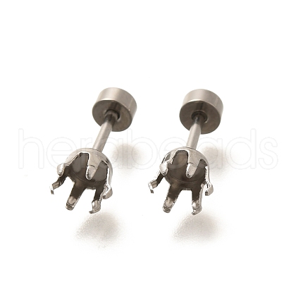 304 Stainless Steel Stud Earring Findings STAS-F311-18P-01A-1