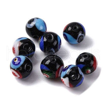 Handmade Millefiori Lampwork Beads LAMP-R003-02B-01-1