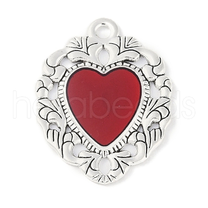 Rack Plating Alloy Enamel Pendants PALLOY-F018-23AS-01-1