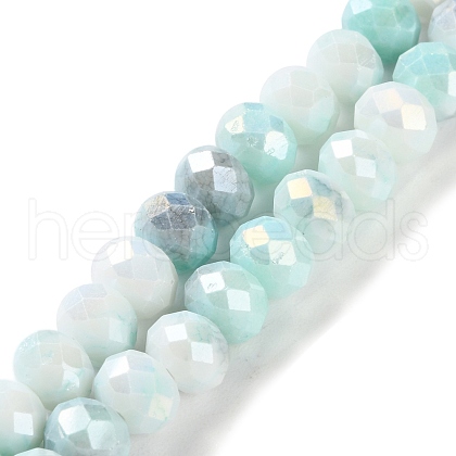 Electroplate Handmade Lampwork Beads Strands LAMP-S068-02J-1