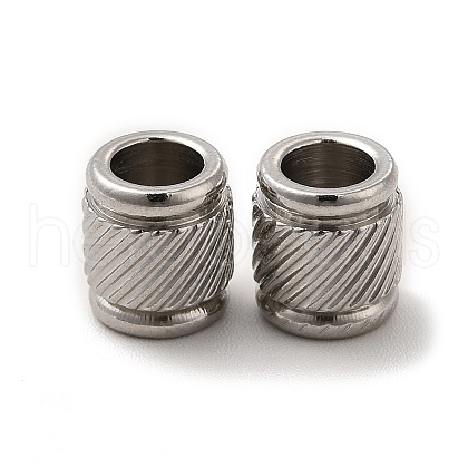 Non-Tarnish 201 Stainless Steel European Beads STAS-M089-02P-1
