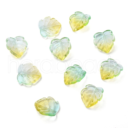 Two Tone Transparent Glass Pendants GLAA-B004-02C-1