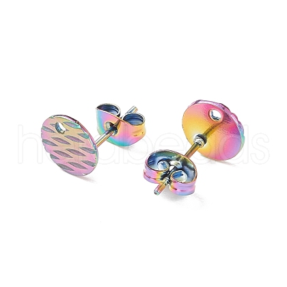 Ion Plating(IP) 304 Stainless Steel Ear Stud Findings STAS-O119-16B-M-1