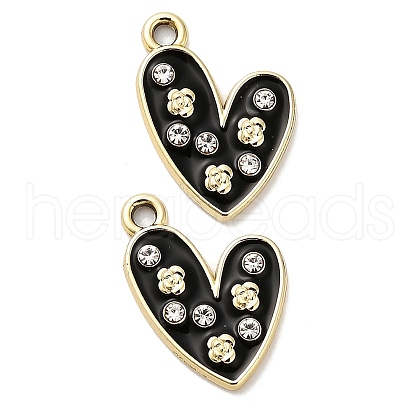 Alloy Rhinestone Pendants FIND-I043-01G-1