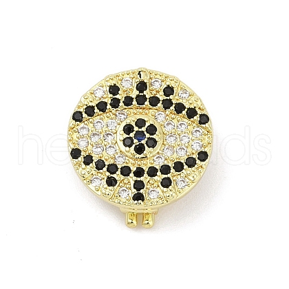 Brass Micro Pave Cubic Zirconia Slide Charms KK-D317-136G-1