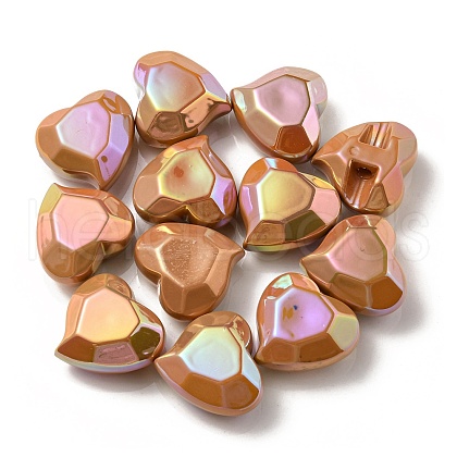 UV Plating Rainbow Iridescent Acrylic Beads OACR-P010-03B-1