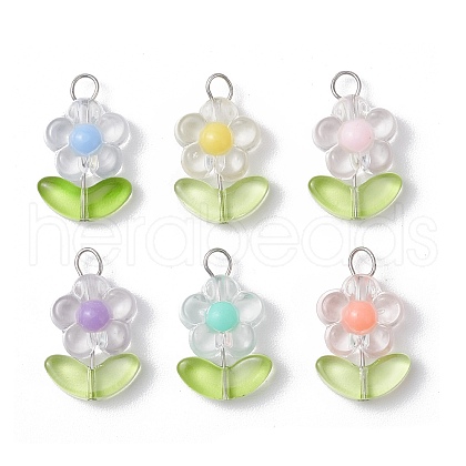 Transparent Acrylic Pendants PALLOY-JF03713-01-1