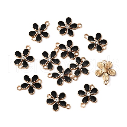 Zinc Alloy Enamel Links Connectors ENAM-WH0054-33E-1