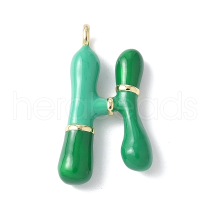 Brass Enamel Pendants KK-E093-03G-H-01-1