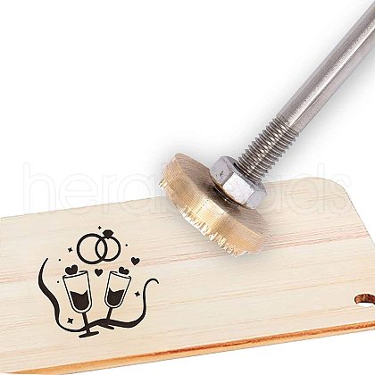 Stamping Embossing Soldering Brass with Stamp AJEW-WH0113-15-111-1