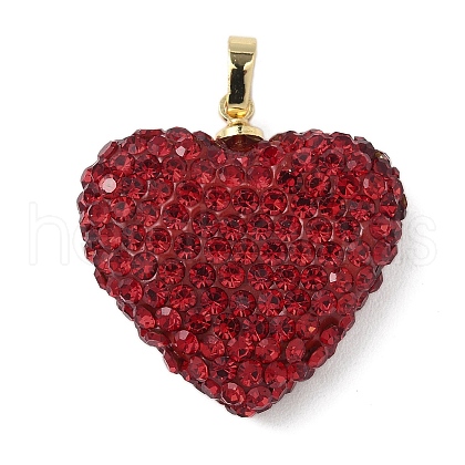 Brass Rhinestone Pendants KK-K293-48C-G-1