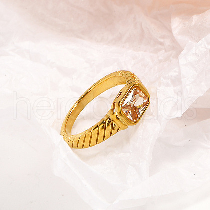 Mother's Day Rings 304 Stainless Steel Pave Cubic Zirconia Finger Rings for Women FS-WGAA4E7-30-1