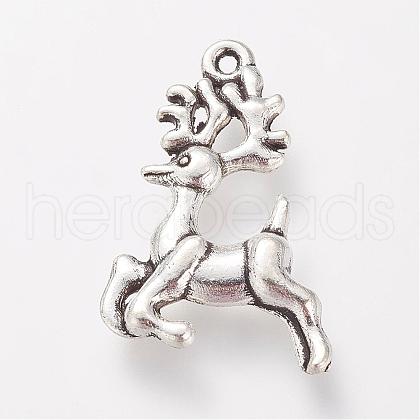 Tibetan Style Alloy Pendants TIBE-S306-13AS-RS-1