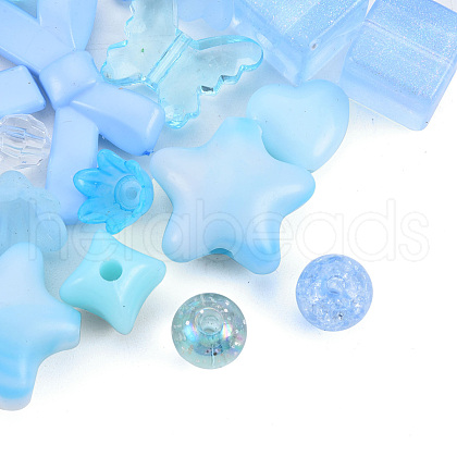 Opaque & Transparent Acrylic Beads MACR-T045-01E-1