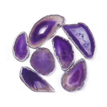 Natural Agate Pendants G-F646-02C-1