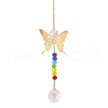 Alloy Hollow Butterfly Hanging Ornaments HJEW-Q012-03A-1