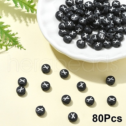 Opaque Acrylic Horizontal Hole Beads SACR-YW0001-70X-1