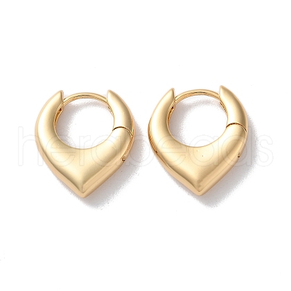 Teardrop Brass Hoop Earrings for Women EJEW-B056-13G-1