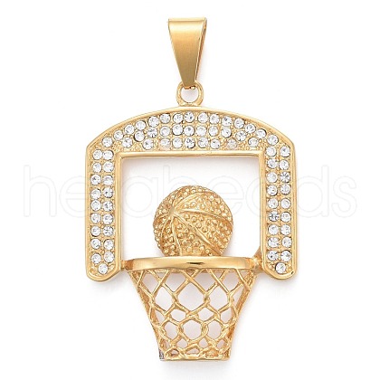 304 Stainless Steel Big Pendants STAS-K214-30G-1