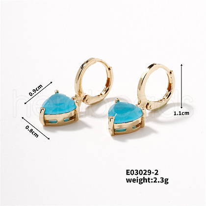 Cute and Stylish European American Heart Hoop Earrings BY1187-2-1