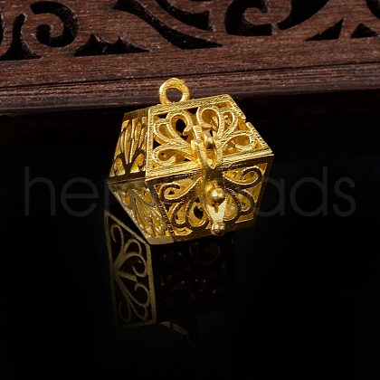 Alloy Bead Cage Pendants PW-WG12398-03-1