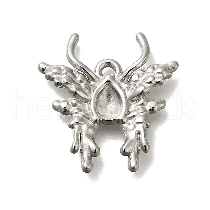 304 Stainless Steel Cabochon Settings for Enamel STAS-U031-15P-1