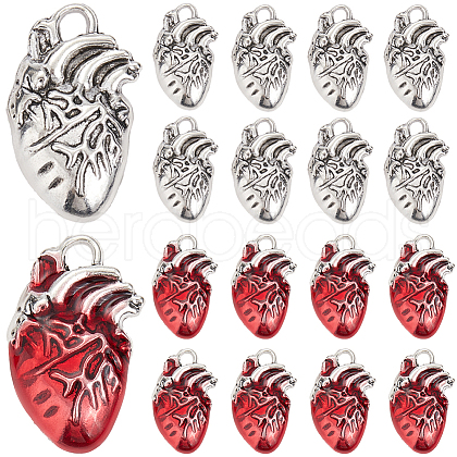 SUNNYCLUE 32Pcs 2 Colors Tibetan Style Alloy Pendants FIND-SC0009-46-1