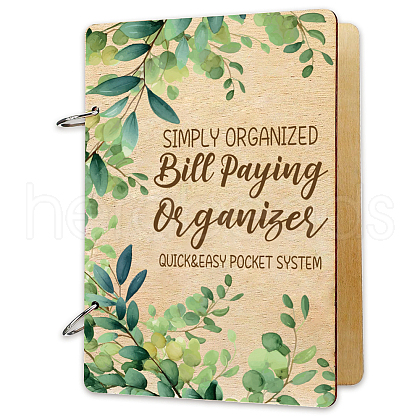 SUPERDANT 1 Set Wooden 2-Ring Loose Leaf Binder Postcard Phote Album Cover DIY-SD0002-03A-1
