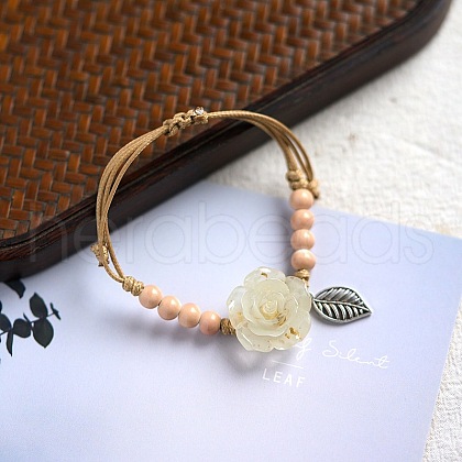 Ceramic Round Beads Braided Beads Bracelets WG31ACA-11-1